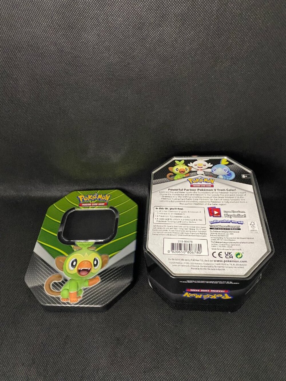 Empty Grookey Pokemon Galar Partners Tin Storage Container